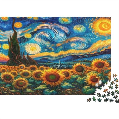 Sunflower 1000-teiliges Puzzle Für Erwachsene, Puzzle Für Erwachsene, 1000-teiliges Puzzle, Holzpuzzle, Puzzle, Familienspiel, Puzzle, Geeignet Für Kinder Ab 12 Jahren 1000pcs (75x50cm) von KHHKJBVCE