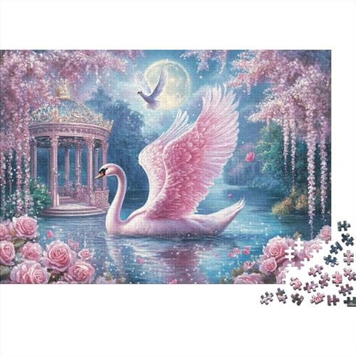 Swan 1000-teilige Puzzles Für Erwachsene, 1000-teilige Puzzles, Einzigartige Heimdekoration Und Geschenke, 1000-teilige Puzzles, Spielzeug Und Spiele 1000pcs (75x50cm) von KHHKJBVCE