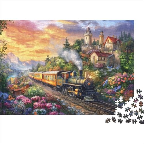Train Town 1000-teilige Puzzles Für Erwachsene 1000-teilige Puzzles Heimdekorationspuzzle 1000 Puzzles Für Erwachsene Für Erwachsene Und Kinder Ab 12 Jahren 1000pcs (75x50cm) von KHHKJBVCE