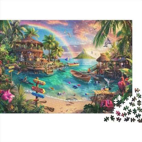 Tropical Resort Island Puzzles Für Erwachsene, 1000 Teile, Puzzle Für Erwachsene, 1000 Teile, Puzzles, 1000 Teile, Anspruchsvolles Puzzle, Geeignet Für Kinder Ab 12 Jahren 1000pcs (75x50cm) von KHHKJBVCE