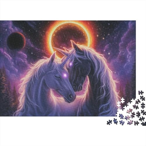 Unicorn 1000-teilige Puzzles Für Erwachsene. 1000-teilige Puzzles. Einzigartige Heimdekoration Und Geschenke. 1000-teilige Puzzles Für Erwachsene Und Kinder Ab 12 Jahren 1000pcs (75x50cm) von KHHKJBVCE
