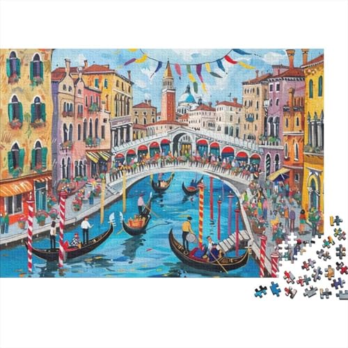 Venice Water City 1000-teilige Puzzles Für Erwachsene, 1000-teilige Puzzles Zum Stressabbau, 1000-teilige Puzzles, Spielzeug Und Spiele 1000pcs (75x50cm) von KHHKJBVCE