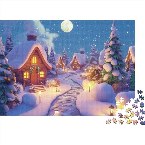 Winter Landscape 1000-teilige Puzzles Für Erwachsene 1000-teilige Puzzles Heimdekorationspuzzle 1000 Puzzles Für Erwachsene Für Erwachsene Und Kinder Ab 12 Jahren 1000pcs (75x50cm) von KHHKJBVCE