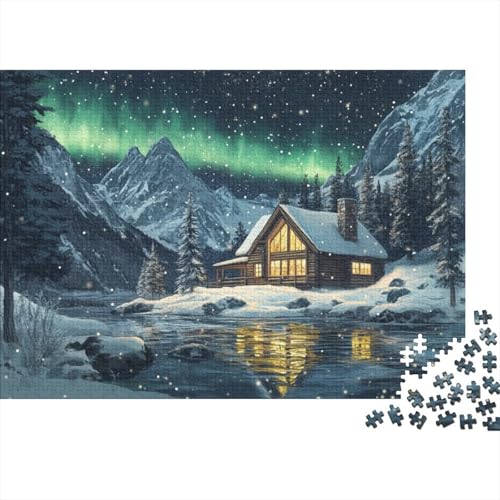 Winter Landscape 1000-teilige Puzzles Für Erwachsene 1000-teilige Puzzles Heimdekorationspuzzle 1000 Puzzles Für Erwachsene Für Erwachsene Und Kinder Ab 12 Jahren 1000pcs (75x50cm) von KHHKJBVCE