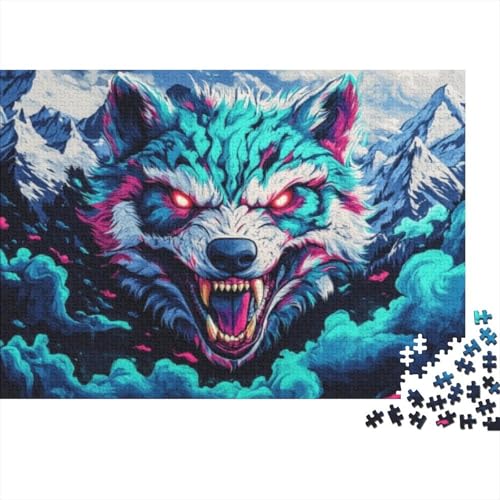 Wolf 1000-teilige Puzzles Für Erwachsene 1000-teilige Puzzles Heimdekorationspuzzle 1000 Puzzles Für Erwachsene Spielzeug Und Spiele 1000pcs (75x50cm) von KHHKJBVCE