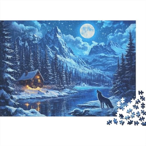 Wolf 1000-teilige Puzzles Für Erwachsene 1000-teilige Puzzles Heimdekorationspuzzle 1000-teilige Puzzles Spielzeug Und Spiele 1000pcs (75x50cm) von KHHKJBVCE