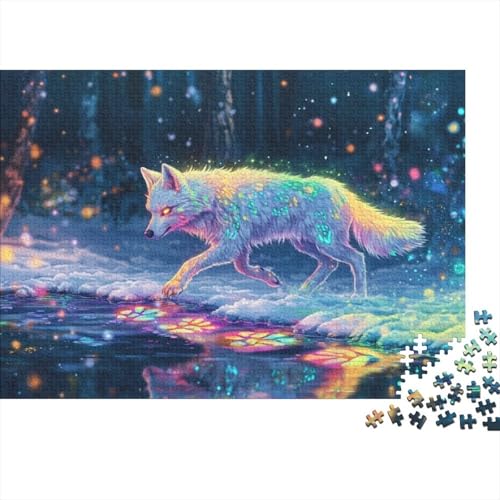 Wolf 1000-teilige Puzzles Für Erwachsene 1000-teilige Puzzles Zum Stressabbau 1000-teilige Puzzles Spielzeug Und Spiele 1000pcs (75x50cm) von KHHKJBVCE