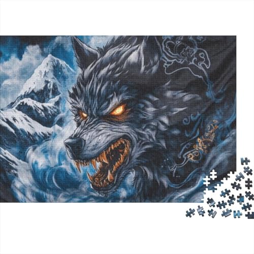 Wolf 1000-teilige Puzzles Für Erwachsene. 1000-teilige Puzzles Zum Stressabbau. 1000-teilige Puzzles Für Erwachsene Und Kinder Ab 12 Jahren 1000pcs (75x50cm) von KHHKJBVCE