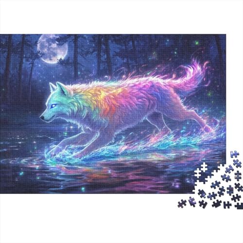 Wolf 1000-teilige Puzzles Für Erwachsene. 1000-teilige Puzzles Zum Stressabbau. 1000-teilige Puzzles Für Erwachsene. Spielzeug Und Spiele 1000pcs (75x50cm) von KHHKJBVCE