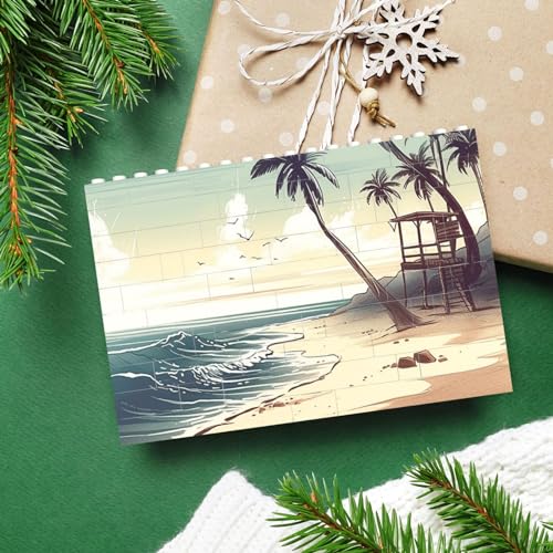 Baustein-Puzzle Rechteck Bausteine für Erwachsene Sommer Strand mit Palmen Block Puzzle Baustein Block Puzzles für Ornament Hängende 3D Micro Bausteine Ziegel Puzzle Baustein-Puzzle Rechteck Bausteine für Erwachsene Sommer Strand mit Palmen Block Puzzle Baustein Block Puzzles für Ornament Hängende 3D Micro Bausteine Ziegel Puzzle von KHIRY
