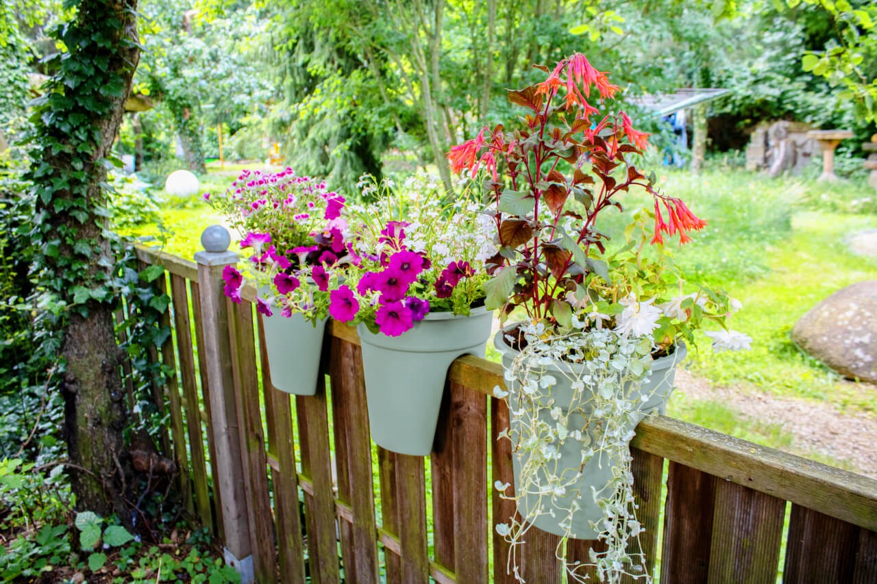 Flowerclip Blumentöpfe, 3er Set, mintgrün Flowerclip Blumentöpfe, 3er Set, mintgrün von KHW