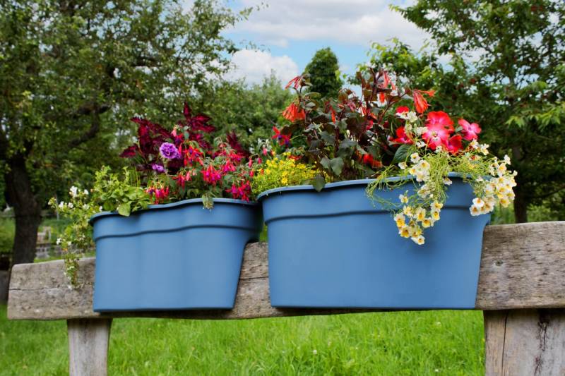 Flowerclip XL Blumentöpfe, 2er Set, meerblau von KHW