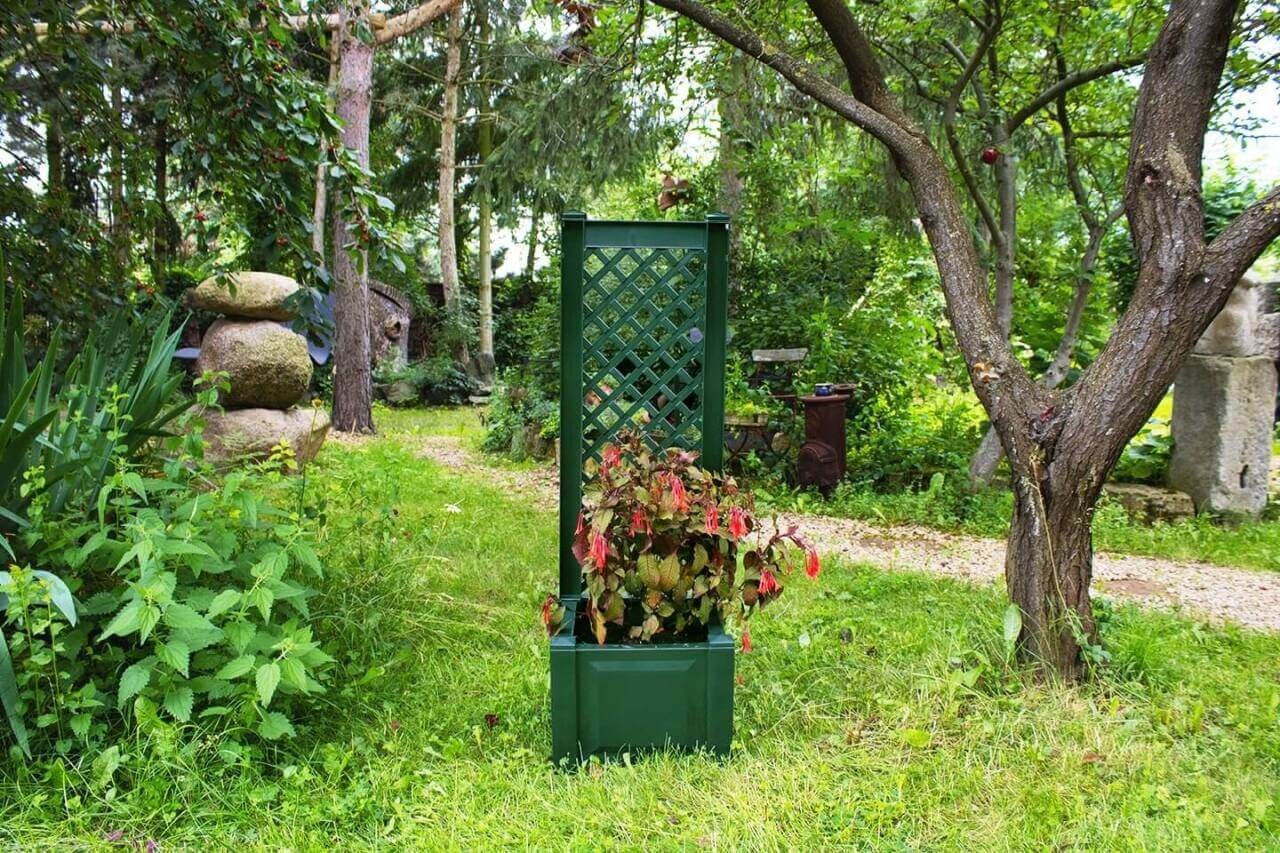 Pflanzkasten klein, mit Spalier, 43 cm, grün Pflanzkasten klein, mit Spalier, 43 cm, grün von KHW