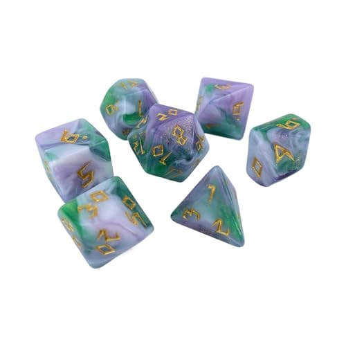 KHZen 7pcs Mehrfarbig Acrylpolyedrale Ersatzrolle Spielen Spiel Dices Tabletop Spielzubehör Dauerte Mehrseitige Acryl Dices Spielvorräte KHZen 7pcs Mehrfarbig Acrylpolyedrale Ersatzrolle Spielen Spiel Dices Tabletop Spielzubehör Dauerte Mehrseitige Acryl Dices Spielvorräte von KHZen