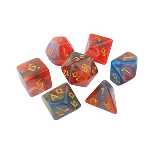KHZen 7pcs Mehrfarbig Acrylpolyedrale Ersatzrolle Spielen Spiel Dices Tabletop Spielzubehör Dauerte Mehrseitige Acryl Dices Spielvorräte KHZen 7pcs Mehrfarbig Acrylpolyedrale Ersatzrolle Spielen Spiel Dices Tabletop Spielzubehör Dauerte Mehrseitige Acryl Dices Spielvorräte von KHZen