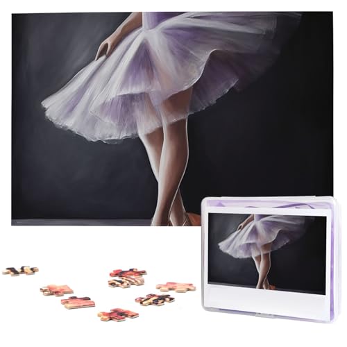 Ballett-Tänzer-Puzzle, 1000 Teile, personalisierte Puzzles, Foto-Puzzle für Familie, Bilderpuzzle für Erwachsene, Hochzeit, Geburtstag (74,9 x 50 cm) von KHiry