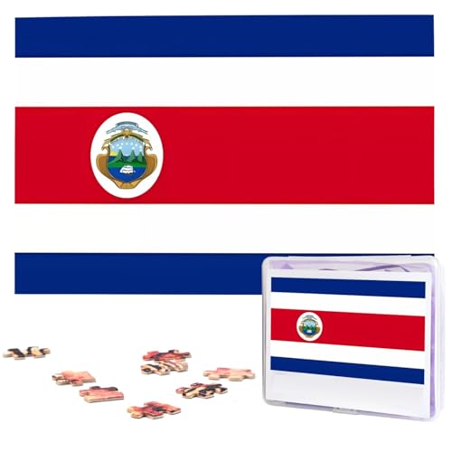 KHiry Puzzles 1000 Teile personalisierte Puzzles Costa Rica Flagge Foto Puzzle anspruchsvolles Bild Puzzle für Erwachsene Personaliz Jigsaw mit Aufbewahrungstasche (74,9 x 50 cm) von KHiry