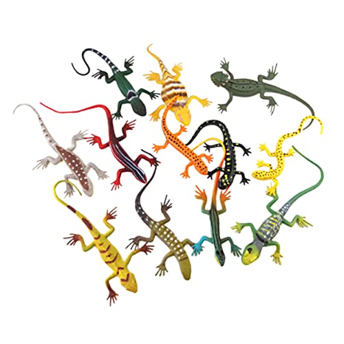 KICHOUSE 1 Satz 12 Stück Eidechsenmodell Chaps tiegerkostuem Toy schleichtiere kindercroks mockin tomodell Wildtier kucheltier Wildlife Reptilien simuliertes Echsenmodell von KICHOUSE