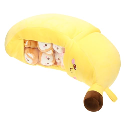 KICHOUSE 1 Satz Bananenkissen kopfkissen gefülltes Bananenspielzeug Kawaii-Zeug Banane Stofftier Plüsch gefüllt für Mädchen Kawaii Stofftier Kuscheltiere für Mädchen kurzer Plüsch Yellow KICHOUSE 1 Satz Bananenkissen kopfkissen gefülltes Bananenspielzeug Kawaii-Zeug Banane Stofftier Plüsch gefüllt für Mädchen Kawaii Stofftier Kuscheltiere für Mädchen kurzer Plüsch Yellow von KICHOUSE