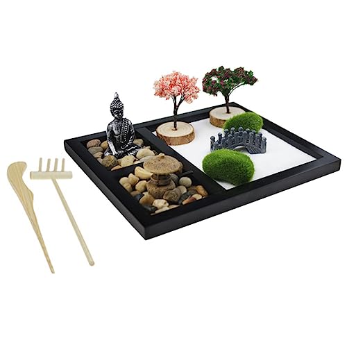 KICHOUSE Chinesischer Mini-Zen-Garten-kit Realistische Sandtisch-kunstware Buddha-Figur für Den Schreibtisch- KICHOUSE Chinesischer Mini-Zen-Garten-kit Realistische Sandtisch-kunstware Buddha-Figur für Den Schreibtisch- von KICHOUSE