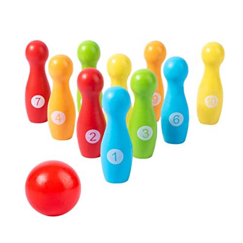 KICHOUSE 1 Satz Bowling Lernspielzeug Für Indoor-Outdoor-Spiele Lernspielzeug Für Kleinkinder Bildungsspielzeug Indoor-Outdoor- Sportspielzeug Werfen Hölzern Colorful KICHOUSE 1 Satz Bowling Lernspielzeug Für Indoor-Outdoor-Spiele Lernspielzeug Für Kleinkinder Bildungsspielzeug Indoor-Outdoor- Sportspielzeug Werfen Hölzern Colorful von KICHOUSE