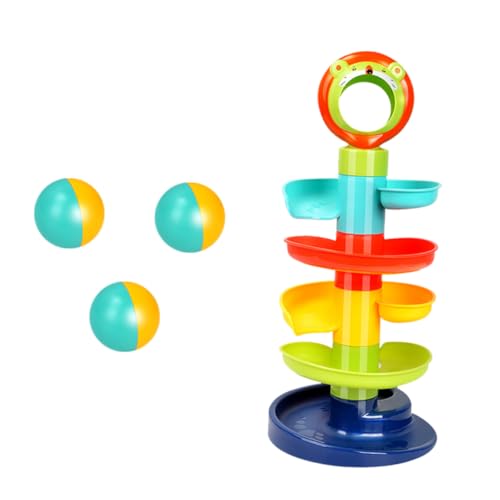 KICHOUSE 1 Satz Bunter Turm Zug kinderspielzeug Kinderbahnspielzeug kauspielzeug babyspielzeuge Turm pädagogisches Turmspiel Plastik von KICHOUSE