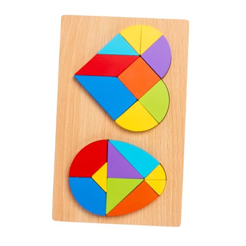 KICHOUSE 1 Satz Buntes Puzzle- Puzzlespielzeug Tangram-Puzzle- Tangram- Tangram Für Frühes Lernen Bildungsspielzeug Pädagogisches Colorful Holz von KICHOUSE