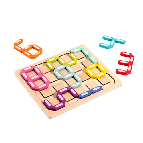 KICHOUSE 1 Satz Digitale Panel -spielzeuge Frühes Bildung Von Bildung Puzzles Kinderblöcke Aus Holz Gehirn Entwickelt Lernspielzeug Puzzle- Bildungsspielzeug Bildungsblöcke Hölzern von KICHOUSE