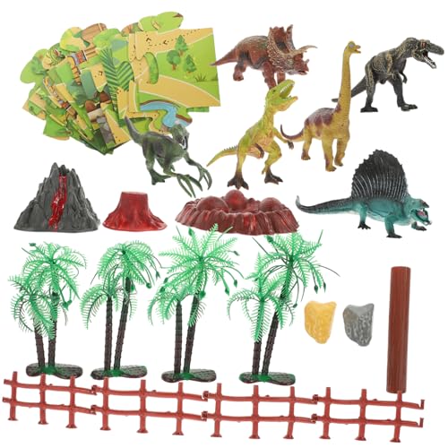KICHOUSE 1 Satz Dinosaurier- Lebendige Dinosaurier-modellspielzeuge Dinosaurier Teppich Dinosaurierfiguren Mini-Dinosaurier-Modelle Kinderteppich Stoff Grün von KICHOUSE
