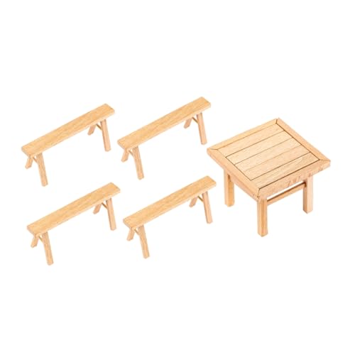 KICHOUSE 1 Satz Einsteck- Und Zapfentisch Und Stühle Intellektuelles Selbst Zusammenbauendes Puzzle Kinderspielzeug Bausteinspielzeug -erkennungs- Holz von KICHOUSE