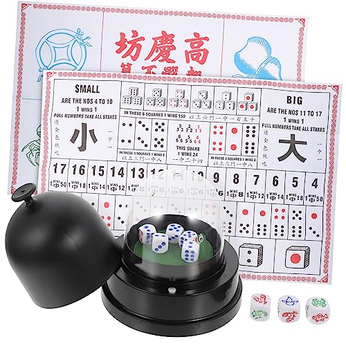 KICHOUSE 1 Satz Elektrischer Würfelbecher -Set elektrische Würfel Würfelstapelbecher Tom Würfelhalter für Party Erwachsene Würfelbecher-Spiel Würfeltisch Würfelschüttler Abs Schwarz von KICHOUSE