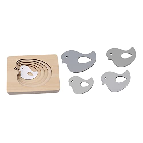KICHOUSE 1 Satz Farberkennungsspielzeug Bildungsspielzeug Für Kleinkinder Kleinkind Rätsel Bildungsspielzeug Für Puzzle- Aus Holz Frühpädagogisches Grey Hölzern von KICHOUSE