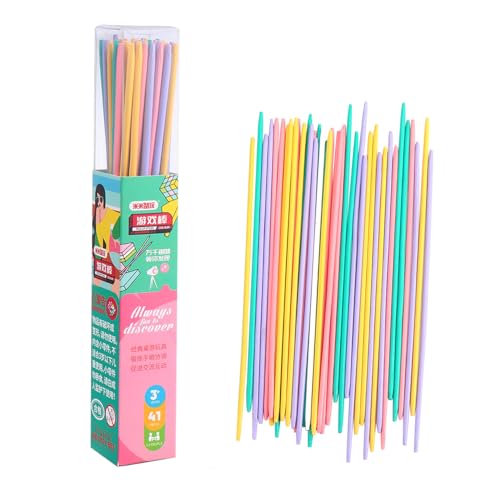 KICHOUSE 1 Satz Farbspielstock Interaktives Für Mehrere Personen Spielstöcke Aus Holz Bambus -Picks Stöcke Für Aufheben Pick-up-Sticks Kinderstockspielzeug Hölzern von KICHOUSE