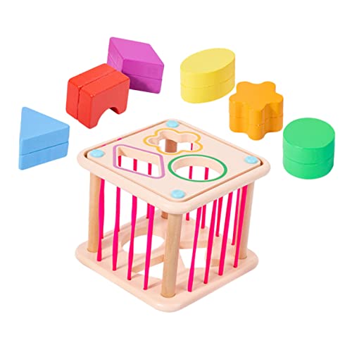KICHOUSE 1 Satz Form Kognitive Bausteine Sensorisches Für Kleinkindspielzeug Lustiges Sensorisches Sinnesspielzeug Für Babys Interessanter Formsortierer Holz von KICHOUSE