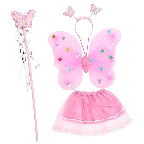 KICHOUSE 1 Satz Funkeln Kleid Rock Geburtstag Schmetterlingskostüm Für Mädchen Outfits Schmetterlingsfee Kleinkind Schmetterlings-fee-kostüm Zauberstab Rosa Gittergewebe KICHOUSE 1 Satz Funkeln Kleid Rock Geburtstag Schmetterlingskostüm Für Mädchen Outfits Schmetterlingsfee Kleinkind Schmetterlings-fee-kostüm Zauberstab Rosa Gittergewebe von KICHOUSE