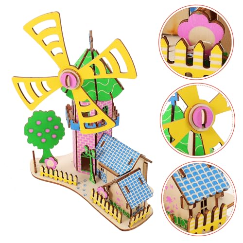 KICHOUSE 1 Satz Holzpuzzle Windmühle Modellbau DIY Puzzle für Erwachsene Lustiges und Unterhaltsames Holzbausatz für Dekoration Stabil und Langlebig Einfach zu Montieren KICHOUSE 1 Satz Holzpuzzle Windmühle Modellbau DIY Puzzle für Erwachsene Lustiges und Unterhaltsames Holzbausatz für Dekoration Stabil und Langlebig Einfach zu Montieren von KICHOUSE