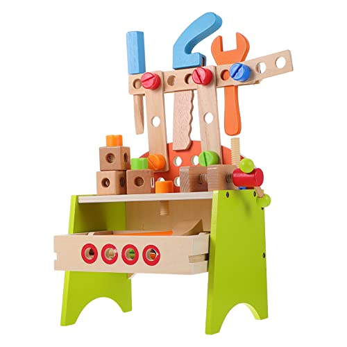 KICHOUSE 1 Satz Holzwerkzeugspielzeug Bauen Kinderspielzeug Kombiniertes Werkzeugtischspielzeug Montagewerkzeug Mädchen Werkzeugbank Bauspielzeug KICHOUSE 1 Satz Holzwerkzeugspielzeug Bauen Kinderspielzeug Kombiniertes Werkzeugtischspielzeug Montagewerkzeug Mädchen Werkzeugbank Bauspielzeug von KICHOUSE
