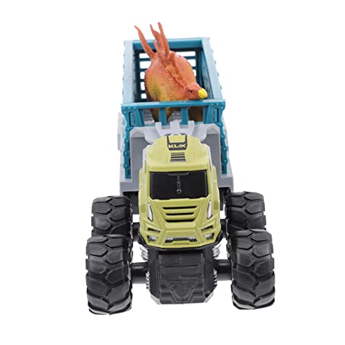 KICHOUSE Inertiales Anhänger Auto Spielzeug Satz für Kinder Trägheits LKW Modell mit Robustem Reifen und Rutschfestem Griff Spielzeug für Drinnen und Draußen von KICHOUSE