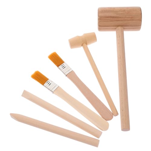 KICHOUSE 1 Satz Kinder-grabwerkzeug-Spielzeug-Set Aus Holz, Grabhammer, Pinsel, Meißel, Werkzeug-Set, Rollenspiel, Grab-Set-Spielzeug KICHOUSE 1 Satz Kinder-grabwerkzeug-Spielzeug-Set Aus Holz, Grabhammer, Pinsel, Meißel, Werkzeug-Set, Rollenspiel, Grab-Set-Spielzeug von KICHOUSE