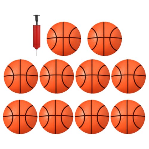 KICHOUSE 1 Satz Kleiner Basketball Mit Aufblasbaren Bällen Basketbälle Mit Rutschfestem Design Aufblasbares Basketballspielzeug Kleinkinder Kleine Basketbälle Plastik von KICHOUSE
