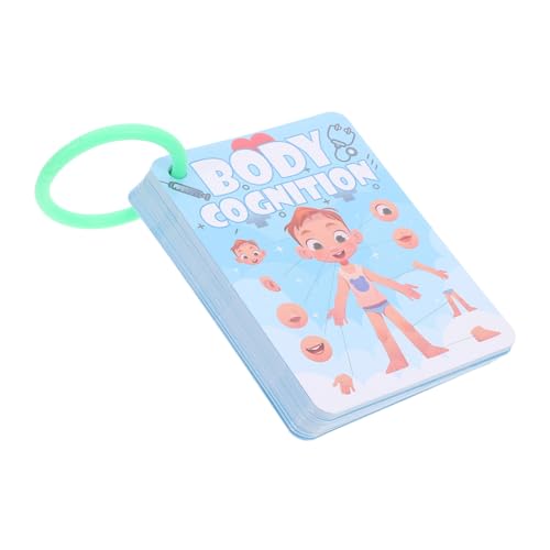 KICHOUSE Körper Lernkarten für Kleinkinder 36 Stück Sichere Flashcards zur Kognitiven Entwicklung für Frühes Lernen und Spielzeug für Kinder von KICHOUSE