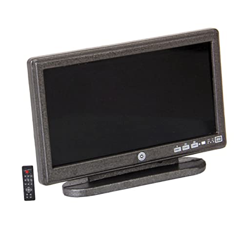 KICHOUSE 1 Satz LCD Fernseher mit Fernbedienung Puppenhaus Zubehör für Kreatives Sicheres Material KICHOUSE 1 Satz LCD Fernseher mit Fernbedienung Puppenhaus Zubehör für Kreatives Sicheres Material von KICHOUSE