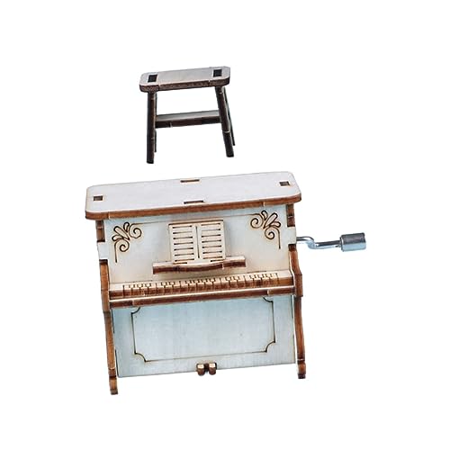 KICHOUSE 1 Satz Material für Handklavier Bausatz Bookshelf Decor bücherregal Dekoration Ornament for Room Rotating Musical Box Montage musikalisches Spielzeugmodell hölzern von KICHOUSE