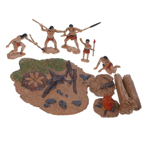 KICHOUSE 1 Satz Mini Primitive Men Figuren Set Mikrolandschaft Dekoration Plastische Primitivmänner für Garten und Diorama für Kreative Szenen und von KICHOUSE