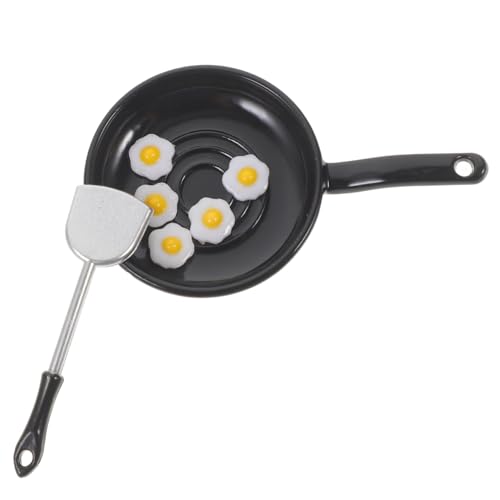 KICHOUSE 1 Satz Miniatur Pfanne für Frühstücksszenen Elegante Deko für Puppenhäuser Detailgetreu und Praktisch für Sammler und von KICHOUSE