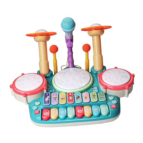 KICHOUSE 1 Satz Musikinstrument Spielzeugset für Multifunktionales Schlagzeug für Jungen und Musik Bildungsspielzeug für Jahre Kreatives Trommelspielzeug mit LED Lichtern und Stabilem KICHOUSE 1 Satz Musikinstrument Spielzeugset für Multifunktionales Schlagzeug für Jungen und Musik Bildungsspielzeug für Jahre Kreatives Trommelspielzeug mit LED Lichtern und Stabilem von KICHOUSE