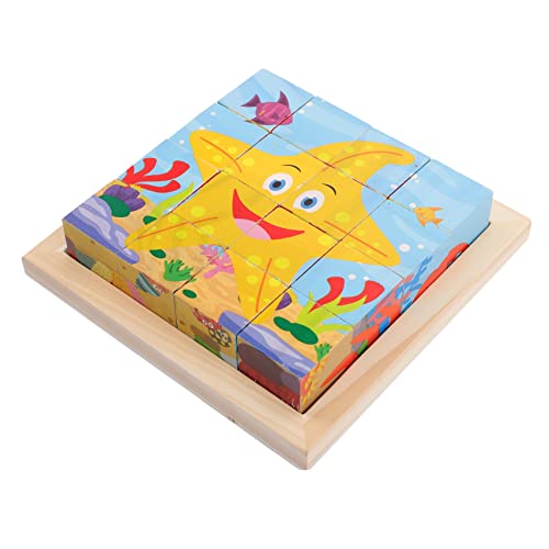 KICHOUSE 1 Satz Pädagogisches Kinderspielzeug Blöcke Pädagogisches Blockspielzeug Lustige Kinderspielzeuge Mit Blöcken Für Kleinkinder 3D-holzblöcke Hölzern von KICHOUSE