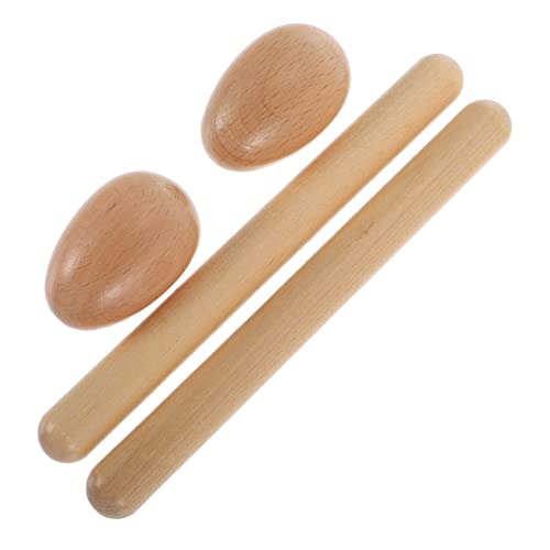KICHOUSE 1 Satz Percussion Instrument Accessoires Set Musik Shaker Rhythmus-Fingershaker Percussion Shaker Perkussions-Eierschüttler Schlaginstrumente Shaker-Instrument Eierbecher Holz von KICHOUSE