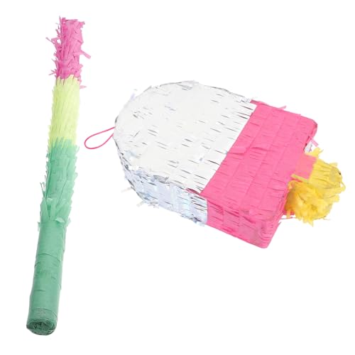 KICHOUSE 1 Satz Pinata Pinata für Kindergeburtstag mit Süßigkeitenfüllung und Schläger Kreatives Partyspiel für Einzigartigem Design und Glänzenden Farben KICHOUSE 1 Satz Pinata Pinata für Kindergeburtstag mit Süßigkeitenfüllung und Schläger Kreatives Partyspiel für Einzigartigem Design und Glänzenden Farben von KICHOUSE