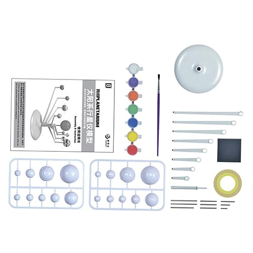 KICHOUSE 1 Satz Planetenmodell Selber Bauen Lehrapparat Klassisches Planetenspielzeug Lernspielzeug des Sonnensystems Lehrstütze Solarsystem Schulbedarf Colorful Abs von KICHOUSE